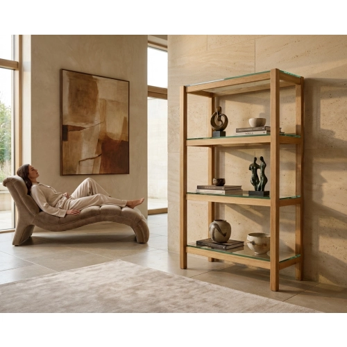 REGAŁ NA KSIĄŻKI  DREWNO LITE DĄB JESION OLCHA RNK-13